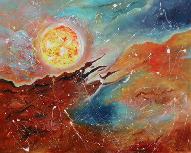 Schilderij getiteld "Universum" door Aria Artis, Origineel Kunstwerk, Acryl