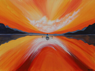 Peinture intitulée "Sonnenuntergang" par Aria Artis, Œuvre d'art originale, Acrylique