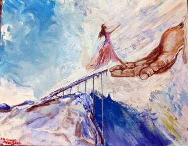 Painting titled ""Step of Faith" --…" by Aria Savage, Original Artwork, Acrylic