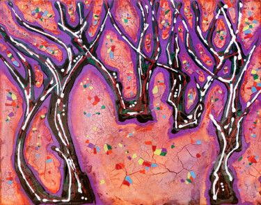 Painting titled "Magic Forest" by Ariadna De Raadt, Original Artwork, Acrylic