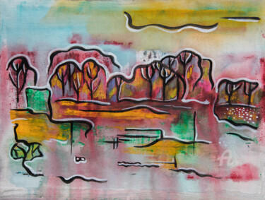 Pintura titulada "Monday landscape" por Ariadna De Raadt, Obra de arte original, Acrílico