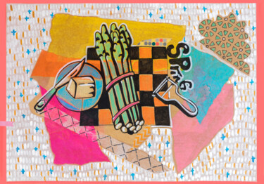 Drawing titled "Kitchen Art 4" by Ariadna De Raadt, Original Artwork, Collages