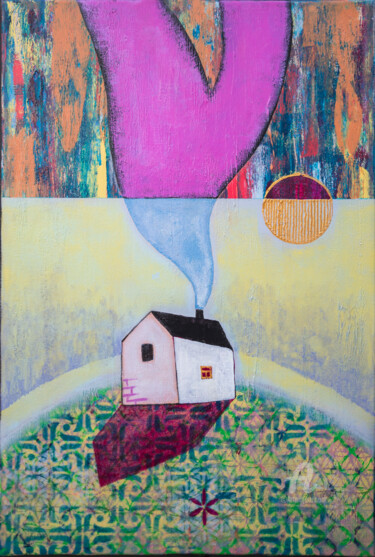 Malerei mit dem Titel "Home and silence 12" von Ariadna De Raadt, Original-Kunstwerk, Acryl