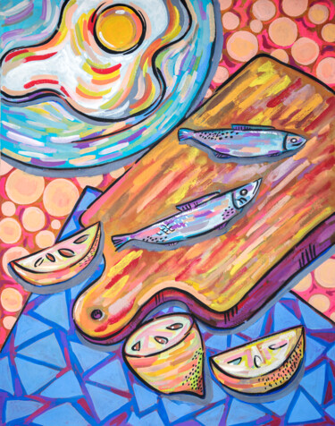 绘画 标题为“Kitchen still life2” 由Ariadna De Raadt, 原创艺术品, 水粉