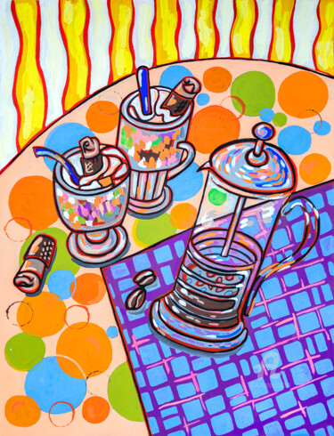 Schilderij getiteld "Kitchen still life4" door Ariadna De Raadt, Origineel Kunstwerk, Gouache