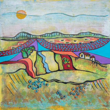 Pintura titulada "Seasonal Landscape…" por Ariadna De Raadt, Obra de arte original, Acrílico