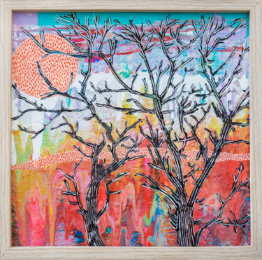 Malerei mit dem Titel "Сarved Landscape 7" von Ariadna De Raadt, Original-Kunstwerk, Acryl