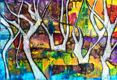 Pintura titulada "Summer Forest" por Ariadna De Raadt, Obra de arte original, Acrílico