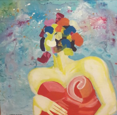 Pittura intitolato "Love is color blind" da Ariadna Novicov, Opera d'arte originale, Acrilico