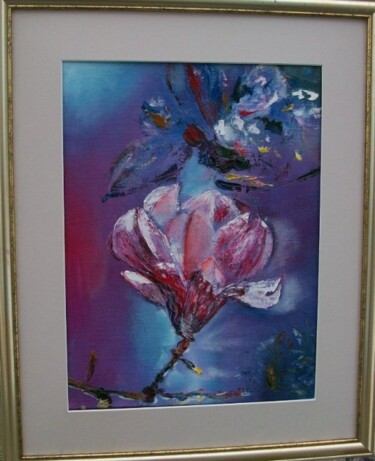 Painting titled "Magnolia" by Ariadna, Original Artwork, Oil