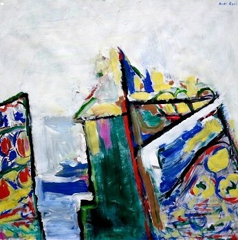 Painting titled "building" by Ariani, Original Artwork