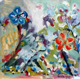 Painting titled "garden" by Ariani, Original Artwork