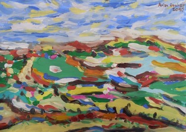 Painting titled "landscape from gjil…" by Ariani, Original Artwork