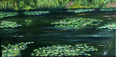 Peinture intitulée "Waterlilies" par Ariana Ragugini, Œuvre d'art originale, Huile