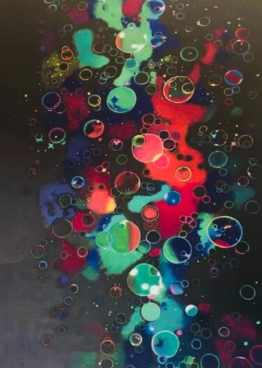 Pintura titulada "BUBBLES" por Arianna Chiara Di Troila (Aryn), Obra de arte original, Acrílico Montado en Bastidor de camil…