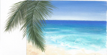 Painting titled "Antilles" by Fanny Bineau, Original Artwork, Acrylic