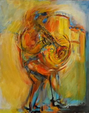 Painting titled "JAZZ A LA ROCHELLE" by Arielle, Original Artwork, Acrylic