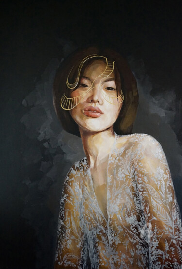 Malerei mit dem Titel "Disguise" von Arina Apostolova, Original-Kunstwerk, Acryl