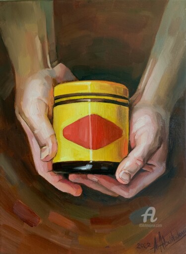 Malerei mit dem Titel "Thanks for breakfas…" von Arina Apostolova, Original-Kunstwerk, Öl