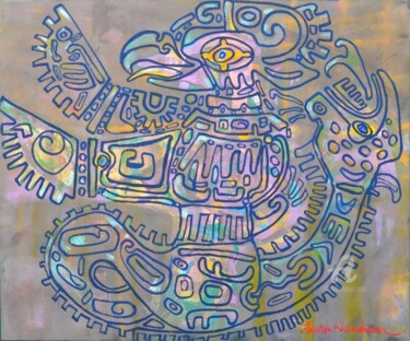 Pittura intitolato "Gods' Messenger ( П…" da Arina Handaman, Opera d'arte originale, Acrilico