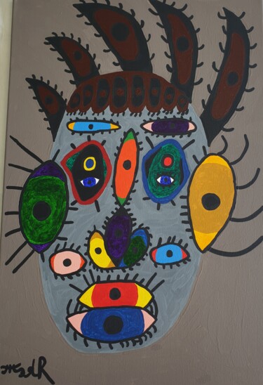 Peinture intitulée "Eye to eye" par Arina Mari, Œuvre d'art originale, Acrylique
