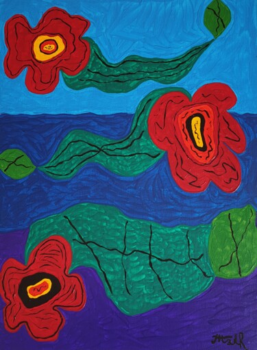 Malerei mit dem Titel "Mermaids" von Arina Mari, Original-Kunstwerk, Acryl Auf Karton montiert