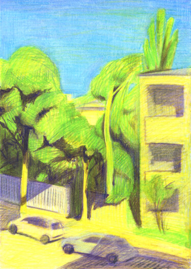 Dibujo titulada "Summer condition" por Arina Serebriakova, Obra de arte original, Lápiz