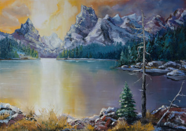 Peinture intitulée "Par un matin glacial" par Arina Tcherem, Œuvre d'art originale, Huile