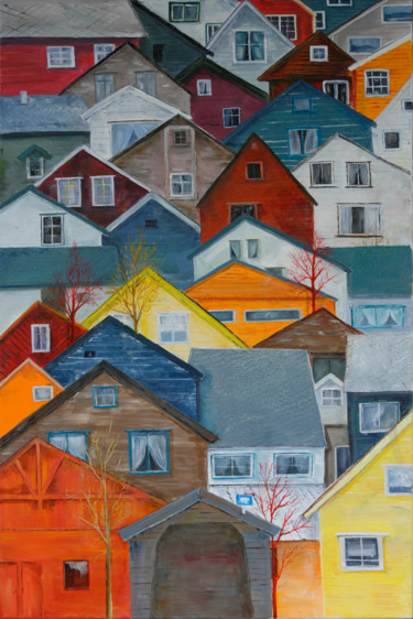Pintura titulada "Norway" por Arina Tcherem, Obra de arte original, Oleo