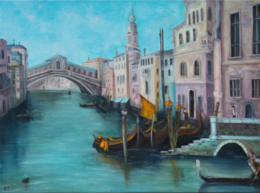 Peinture intitulée "Venise éternelle" par Arina Tcherem, Œuvre d'art originale, Huile Monté sur Châssis en bois