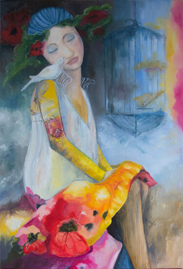 Pintura titulada "Sérenité" por Arina Tcherem, Obra de arte original, Oleo Montado en Bastidor de camilla de madera