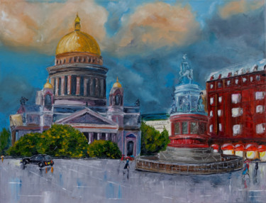 Peinture intitulée "Saint-Pétersbourg" par Arina Tcherem, Œuvre d'art originale, Huile