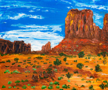 Pintura titulada "Arizona National Pa…" por Arina Yastrebova, Obra de arte original, Oleo Montado en Cartulina