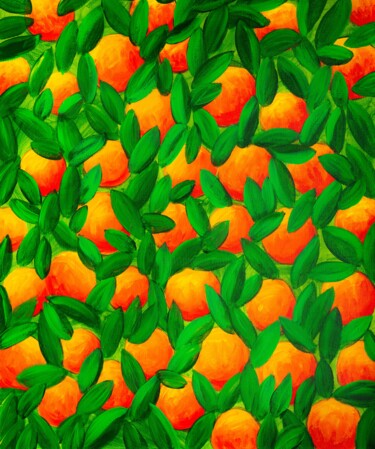 "Orange Tree Abstrac…" başlıklı Tablo Arina Yastrebova tarafından, Orijinal sanat, Akrilik