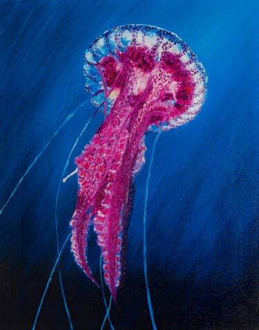 Pintura titulada "Pink Mauve Stinger…" por Arina Yastrebova, Obra de arte original, Oleo Montado en Bastidor de camilla de m…