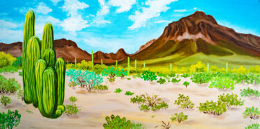 Malerei mit dem Titel "Spring Arizona Dese…" von Arina Yastrebova, Original-Kunstwerk, Öl