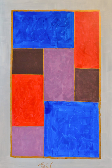 Peinture intitulée "Rouges et bleus" par Vincent Arin, Œuvre d'art originale, Acrylique