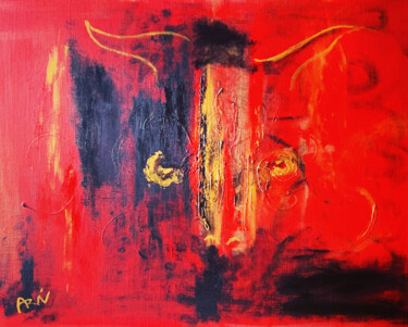 Картина под названием "Le minautore" - Vincent Arin, Подлинное произведение искусства, Масло Установлен на Деревянная рама д…