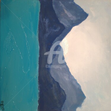 Peinture intitulée "topos bleu" par Ariane Da Cunha, Œuvre d'art originale, Acrylique
