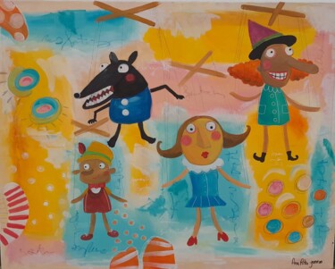 绘画 标题为“Marionetas (puppets)” 由Ana Rita Janeiro, 原创艺术品, 丙烯