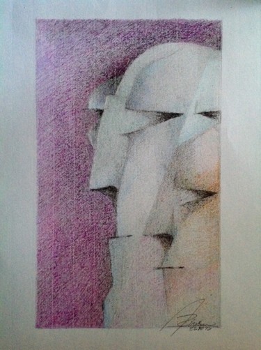 Drawing titled "Observadores" by A.Rivera, Original Artwork, Other