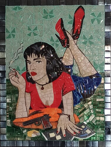 Collages titled "Mia wallace" by Arizona352, Original Artwork, Mosaic
