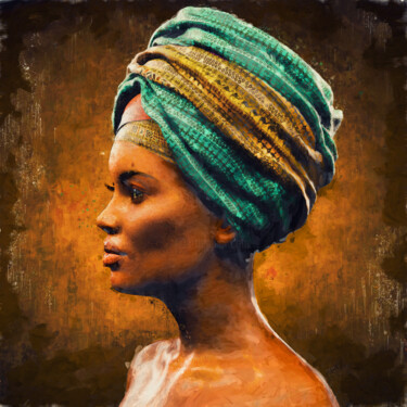Digitale Kunst mit dem Titel "Geschilderde Afrika…" von Arjen Roos, Original-Kunstwerk, 3D Modellierung