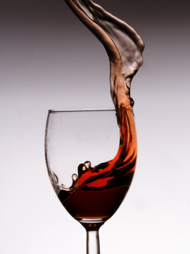 Photography titled "a glass of wine 03" by Arkadiusz Gepchard, Original Artwork, Digital Photography