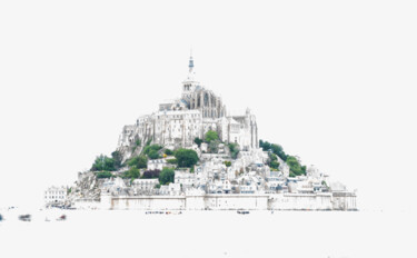 Фотография под названием "Mont-Saint-Michel" - Arkadiusz Gepchard, Подлинное произведение искусства, Цифровая фотография