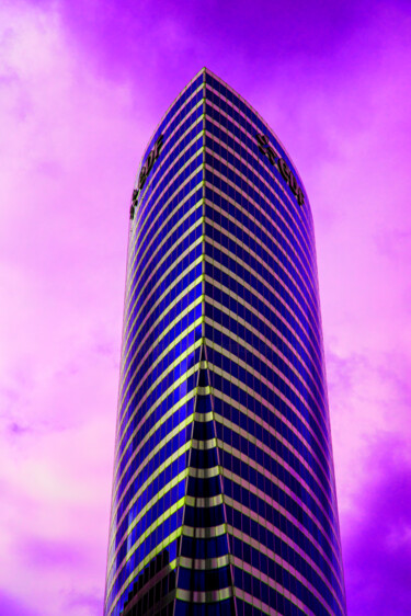 Photography titled "Purple office build…" by Arkadiusz Gepchard, Original Artwork, Digital Photography