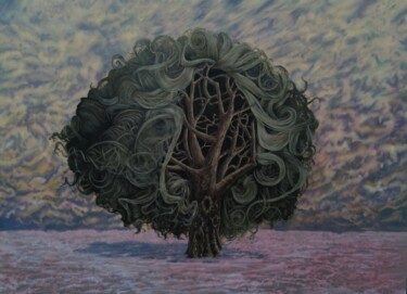 Pintura titulada "woody hair" por Arkadiusz Koniusz, Obra de arte original, Oleo