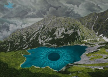 Malerei mit dem Titel "sea ​​eye" von Arkadiusz Koniusz, Original-Kunstwerk, Öl