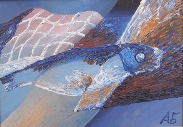 Peinture intitulée "Fish" par Arkady Borin, Œuvre d'art originale