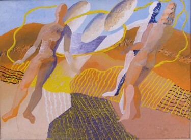 Pintura titulada "Sunburn" por Arkady Borin, Obra de arte original